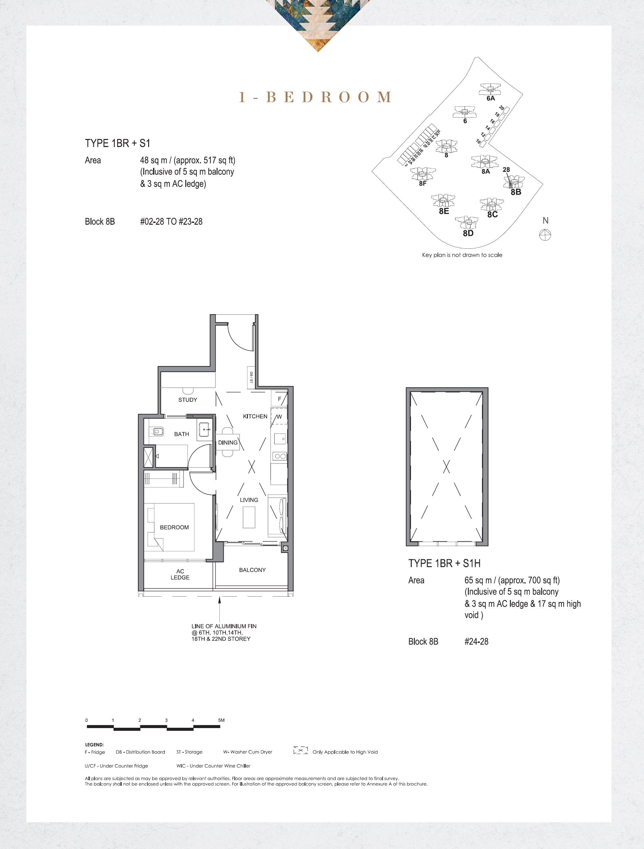 Parc Clematis 1 Bedroom Floor Plan 6